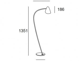 Organic floor lamp dimensions