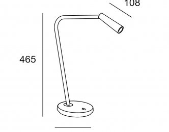 gamma table lamp 10 6420 dimensions